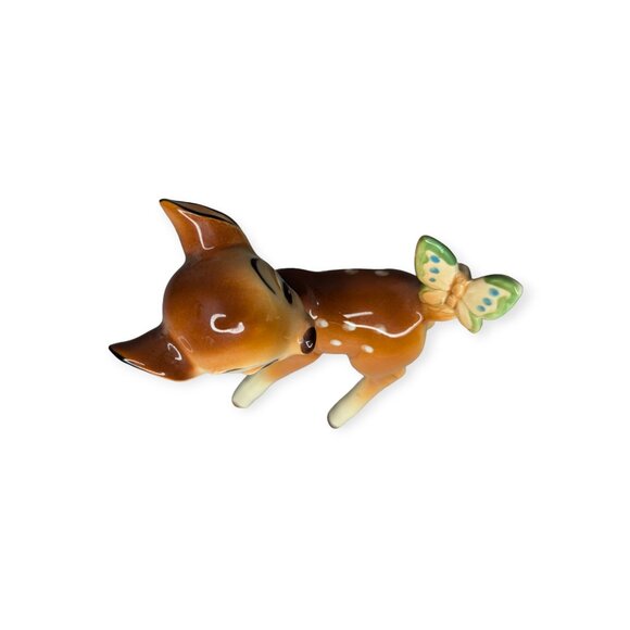 Vintage Walt Disney Productions Bambi w/ Butterfly Figurine Made in Japan - Picture 7 of 12